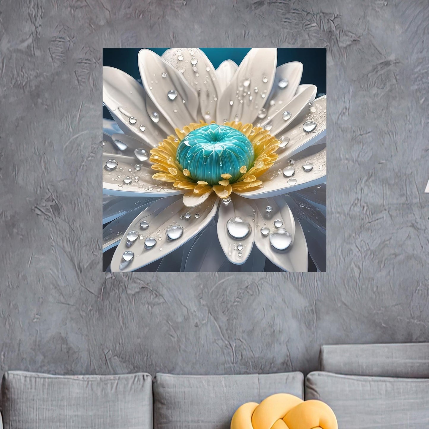 White Flower Blooming Daisy Canvas Print