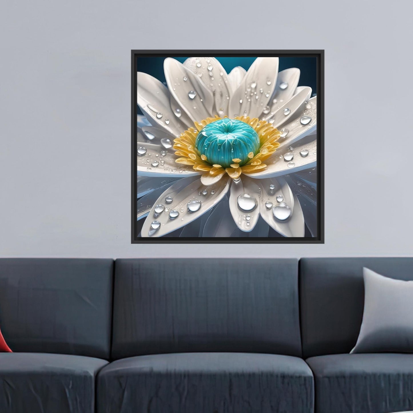 White Flower Blooming Daisy Canvas Print