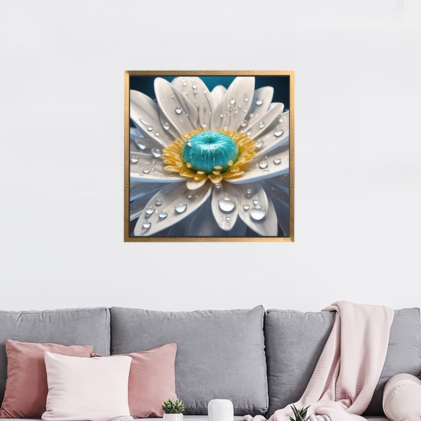 White Flower Blooming Daisy Canvas Print