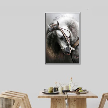 Modern Horse Art Canvas Print, Large Farmhouse Decor, Christmas Gift, Personalized Wedding Art