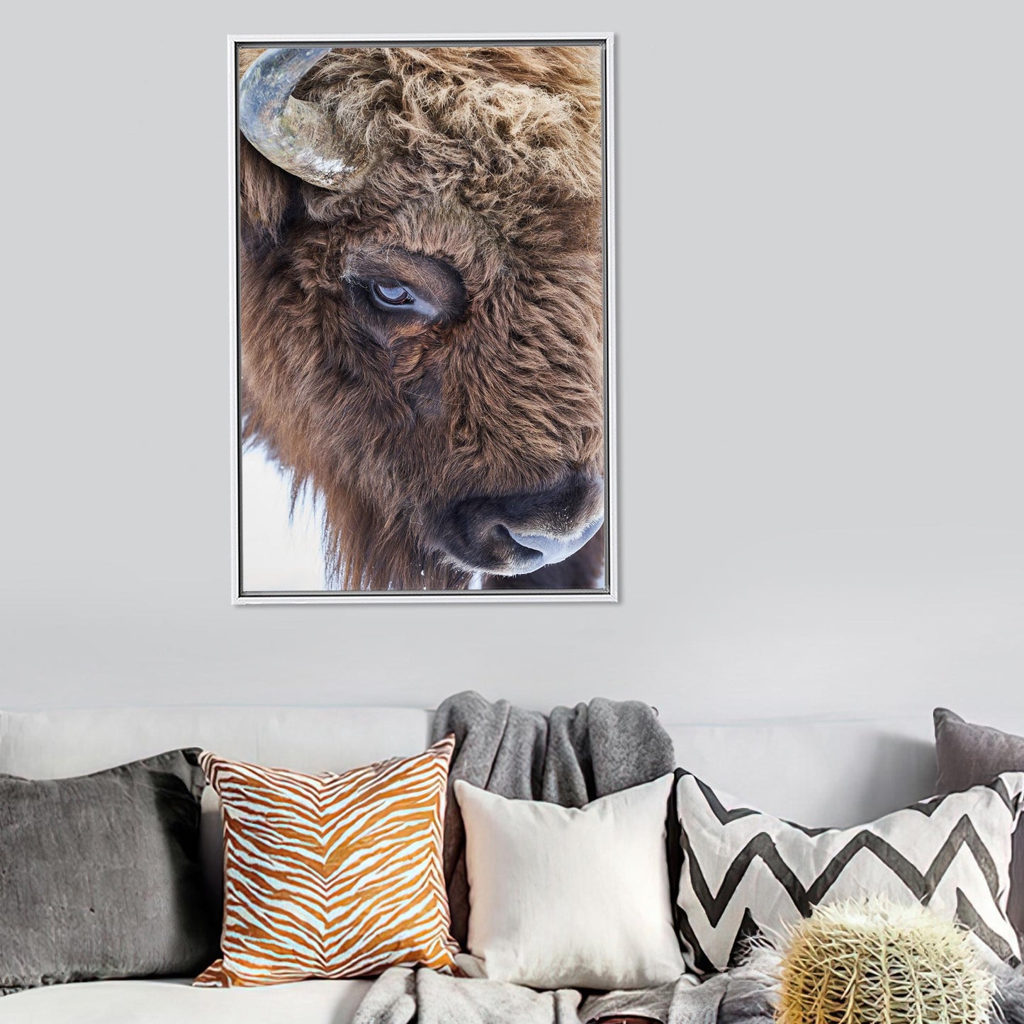 Boho Bull Wild Canvas Print