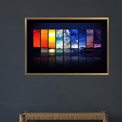 Nature Landscape Vibrant Colors Seasons Canvas Print