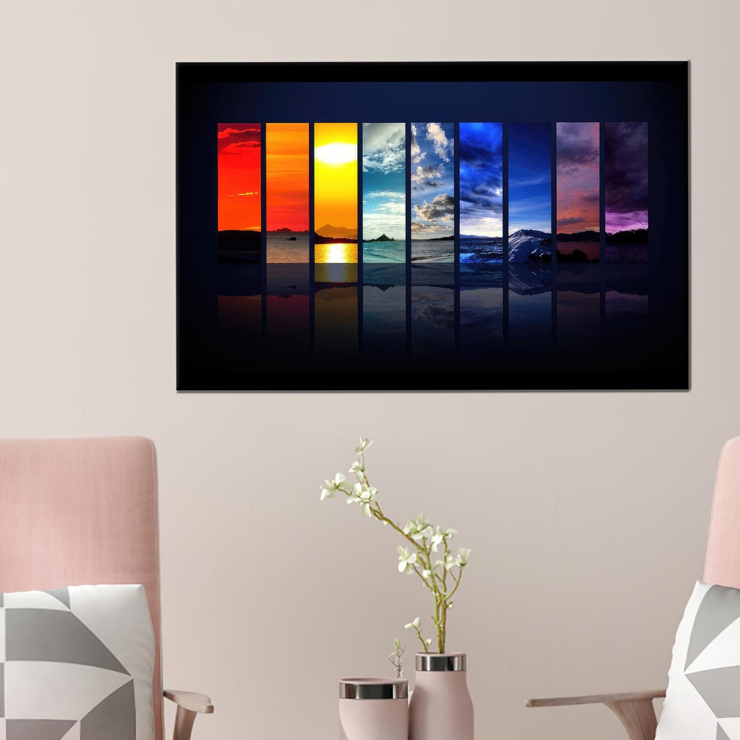 Nature Landscape Vibrant Colors Seasons Canvas Print