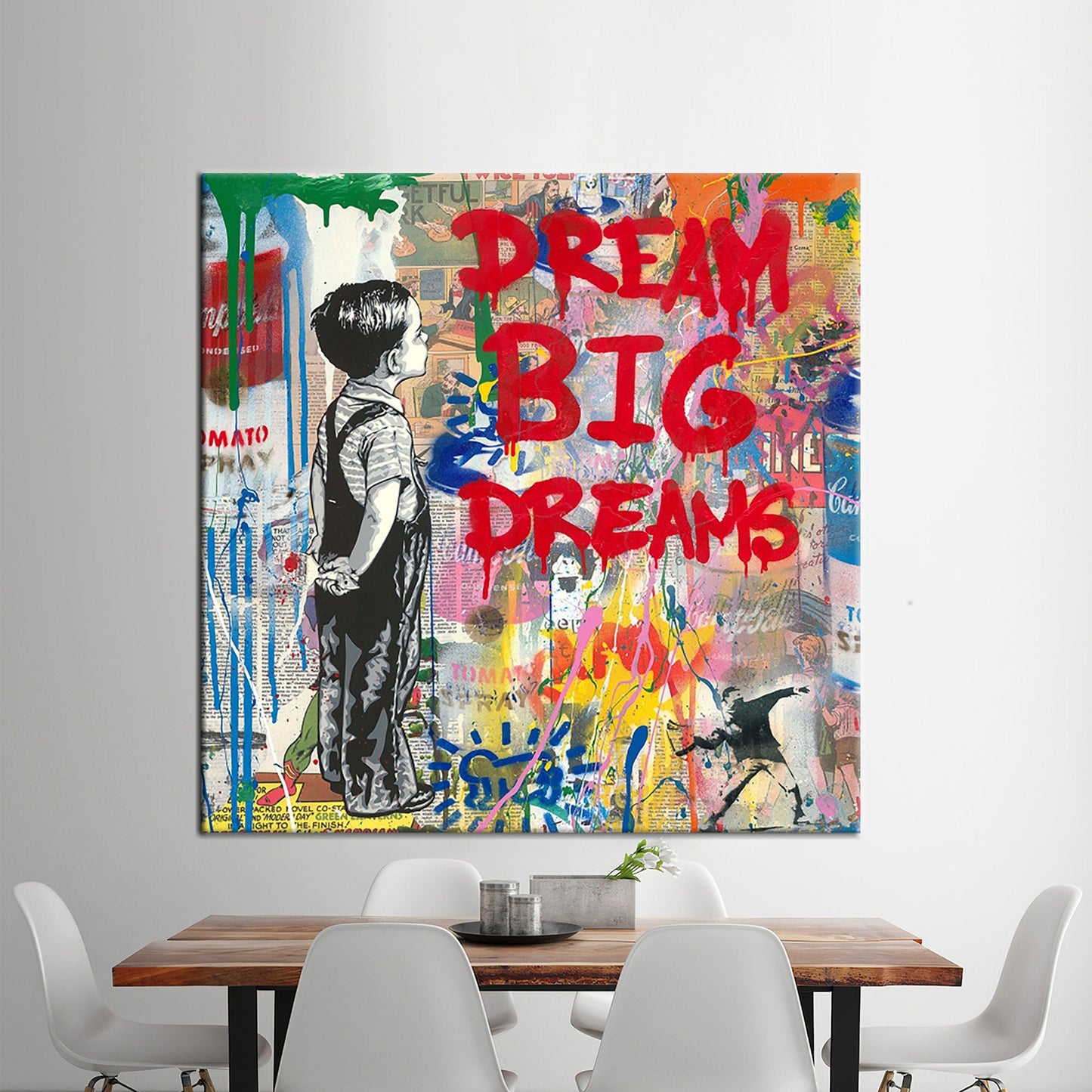 Dream Big Graffiti Canvas Print