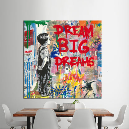 Dream Big Graffiti Canvas Print