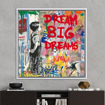 Dream Big Graffiti Canvas Print