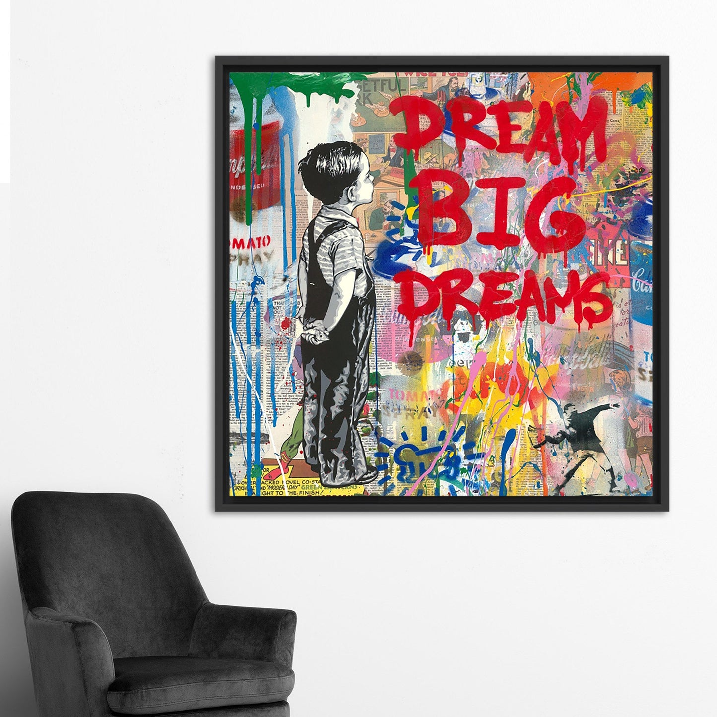 Dream Big Graffiti Canvas Print