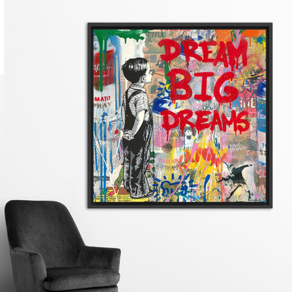 Dream Big Graffiti Canvas Print