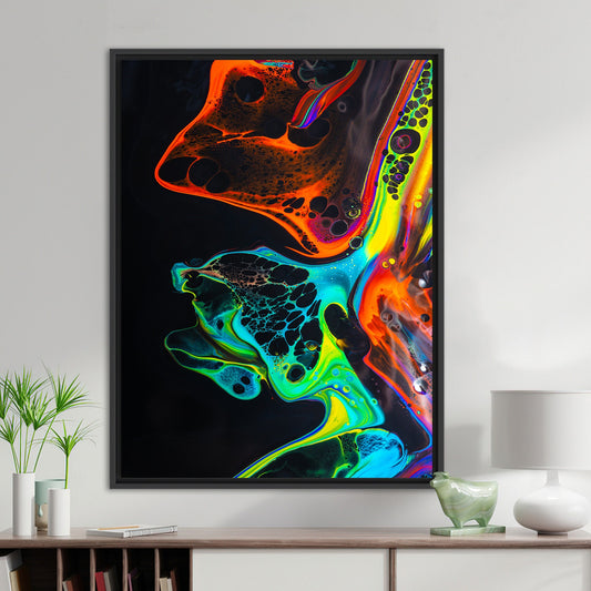 Modern Black Canvas Print: Abstract Wall Art for Contemporary Decor
