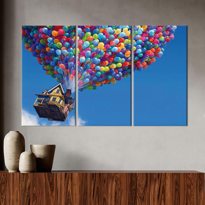 Disney Up Colorful Balloons Air Canvas Print