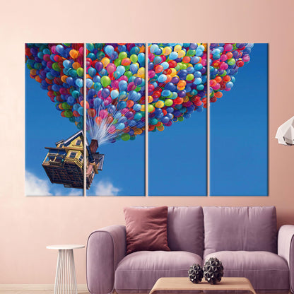 Disney Up Colorful Balloons Air Canvas Print