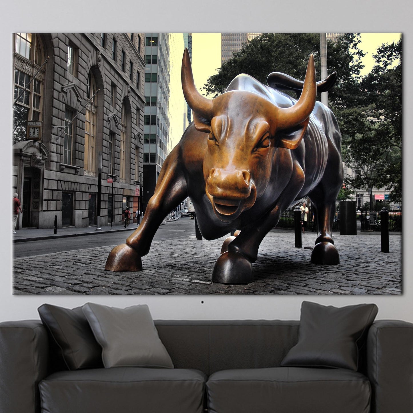 Charging Bull New York Street Canvas Print