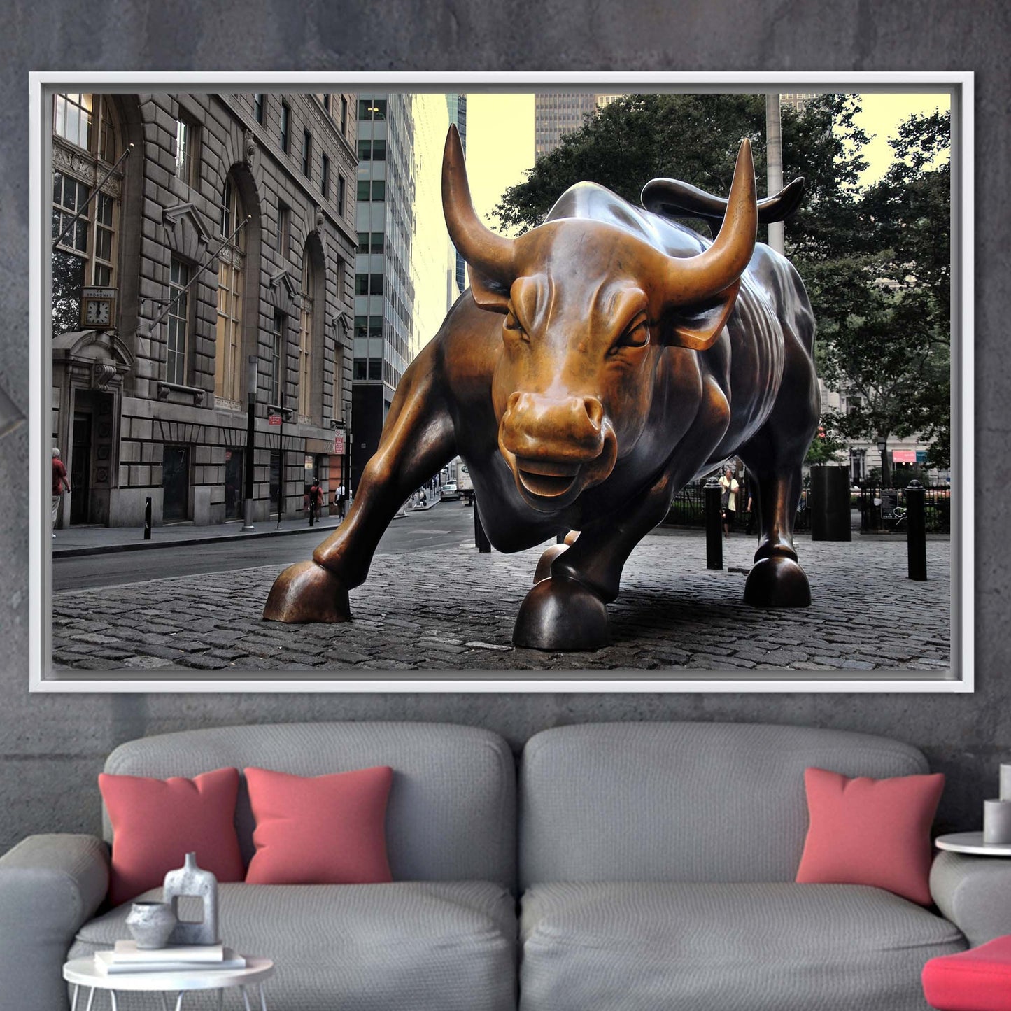 Charging Bull New York Street Canvas Print