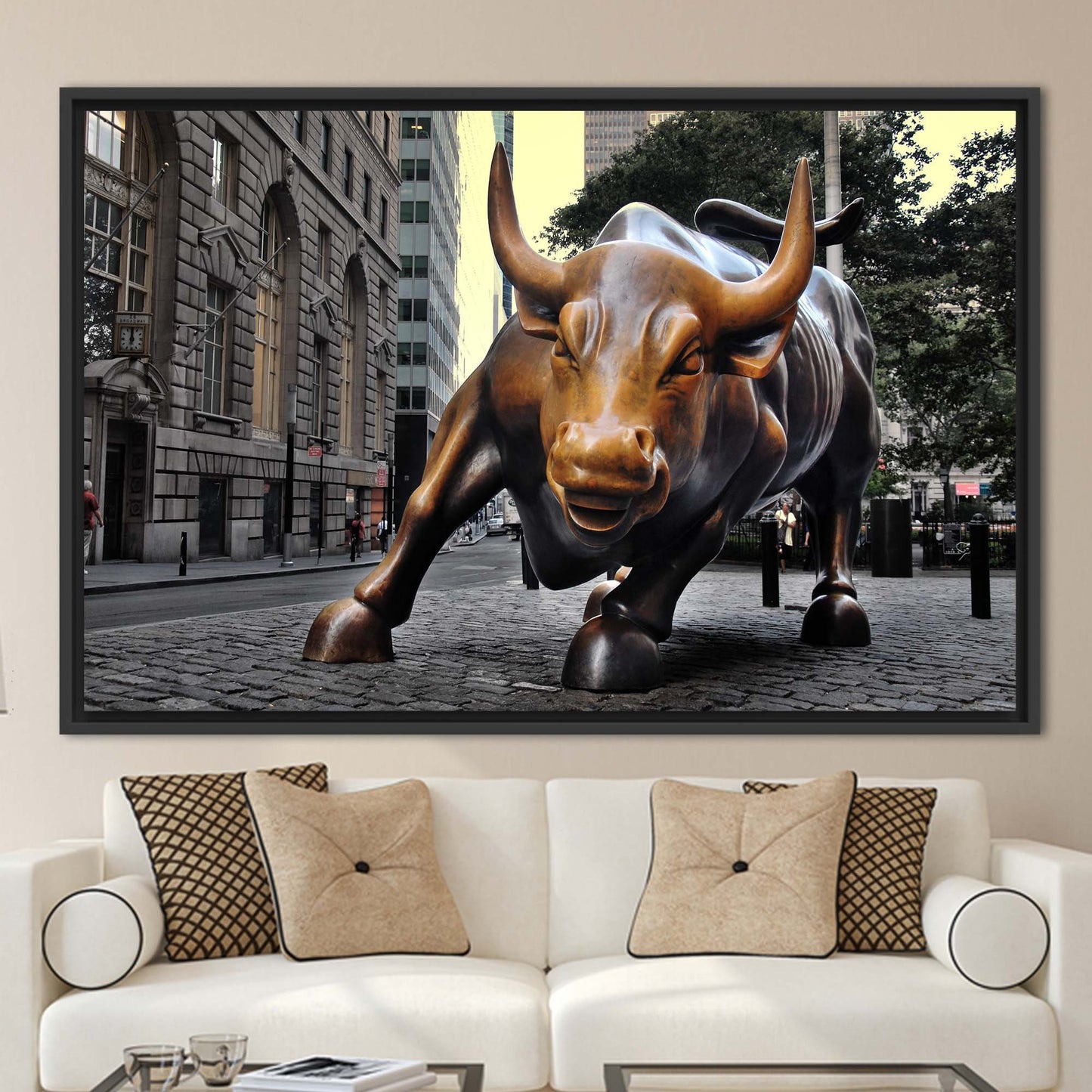 Charging Bull New York Street Canvas Print