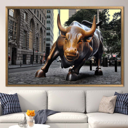 Charging Bull New York Street Canvas Print