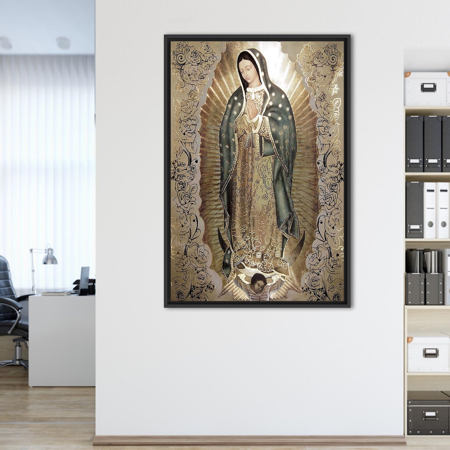 Virgin Guadalupe Immaculate Mary Abstract Canvas Print