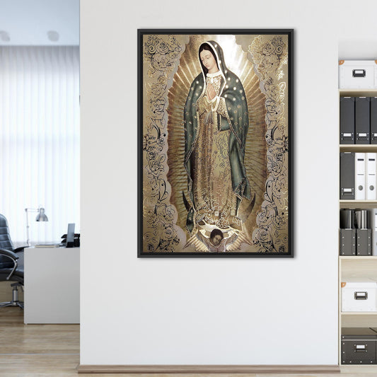 The Virgin Of Guadalupe Canvas Art: Immaculate Mary Abstract Canvas Print