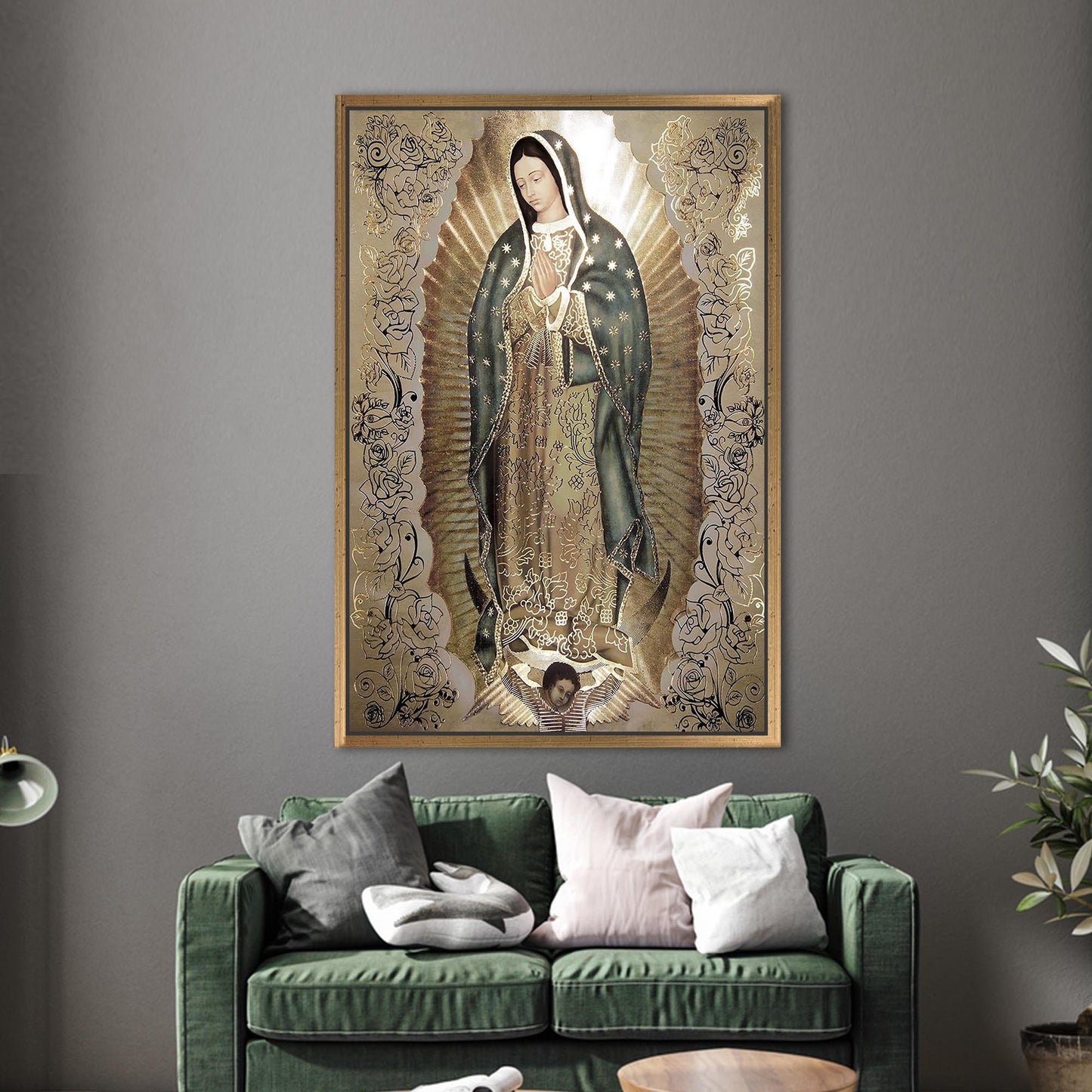Virgin Guadalupe Immaculate Mary Abstract Canvas Print