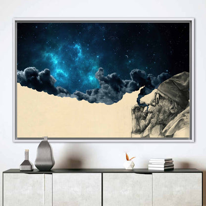 Surreal Smoking Out Space Abstract Canvas Print