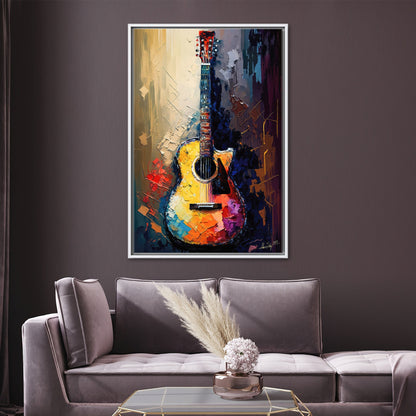 Guitar Painting Guitarists Valentine's Day Canvas Print
