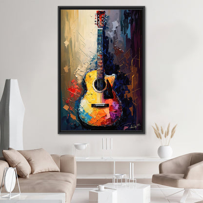 Guitar Painting Guitarists Valentine's Day Canvas Print