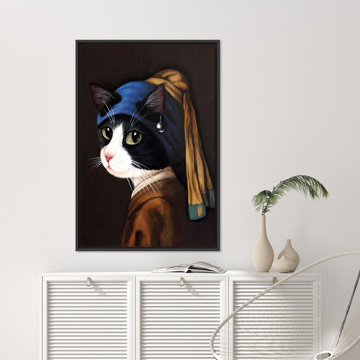 Abstract Cat Canvas Art Print - Cat Lover Wall Art, Home Decor, Bedroom Art
