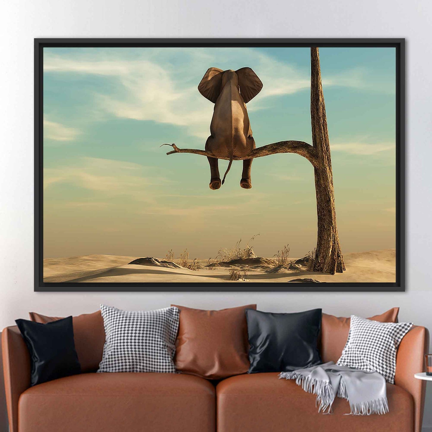 Surreal Elephant Tree Canvas Print