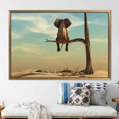 Surreal Elephant Tree Canvas Print