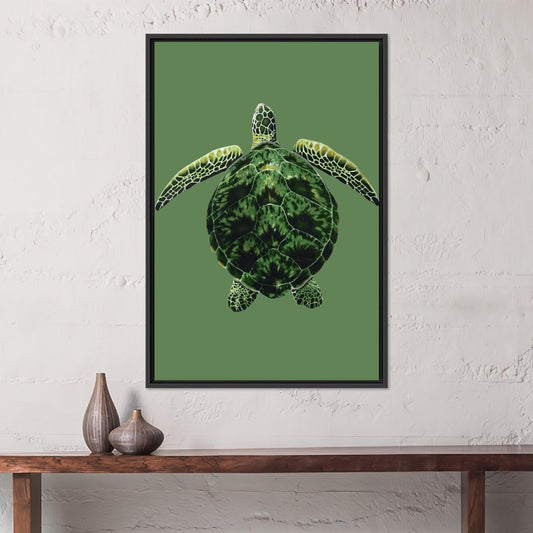 Modern Turtle Lover Canvas Print - Animal Wall Art, Turtle Wall Hanging, Printable Wall Decor