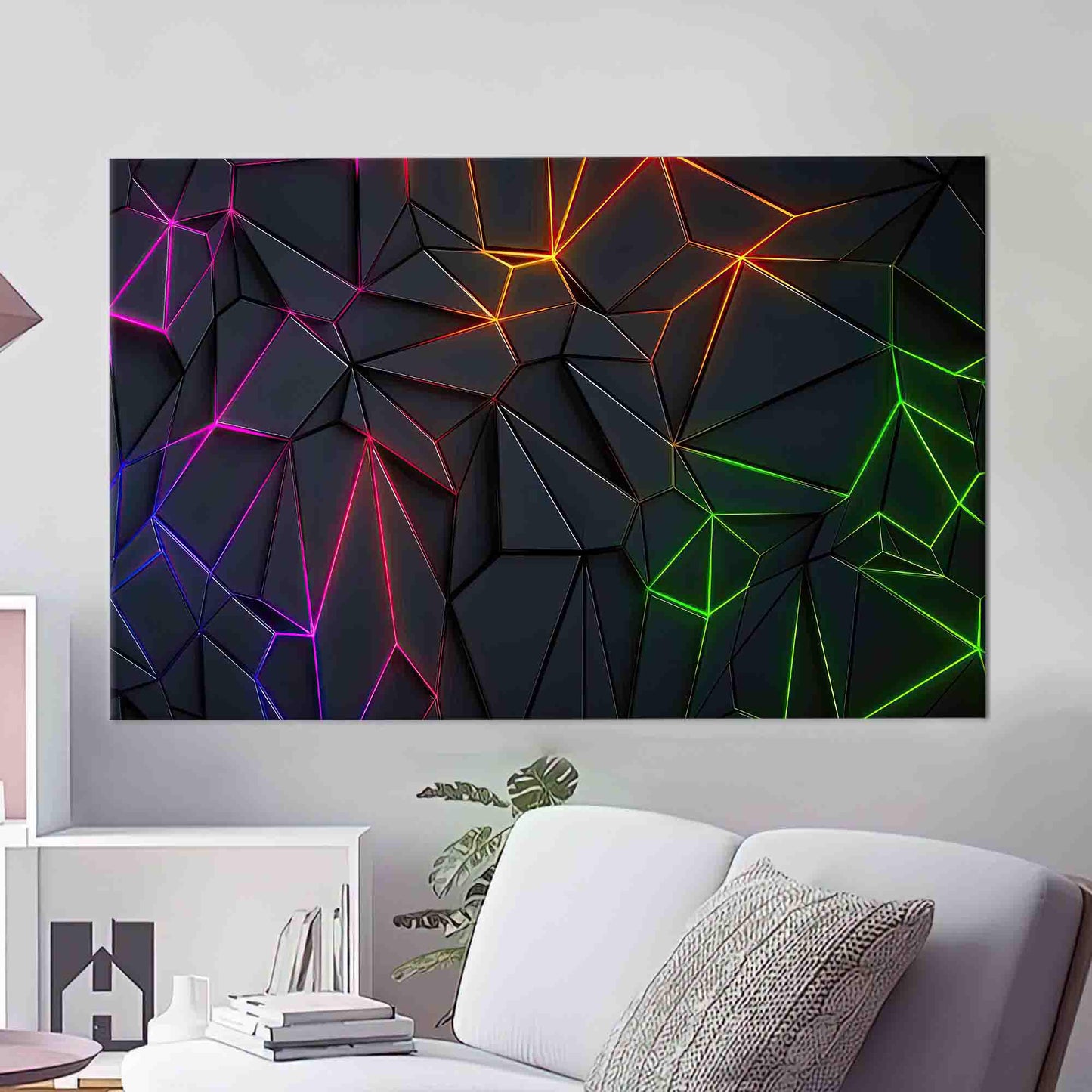 Geometric Pattern Gaming Bridesmaid Canvas Print