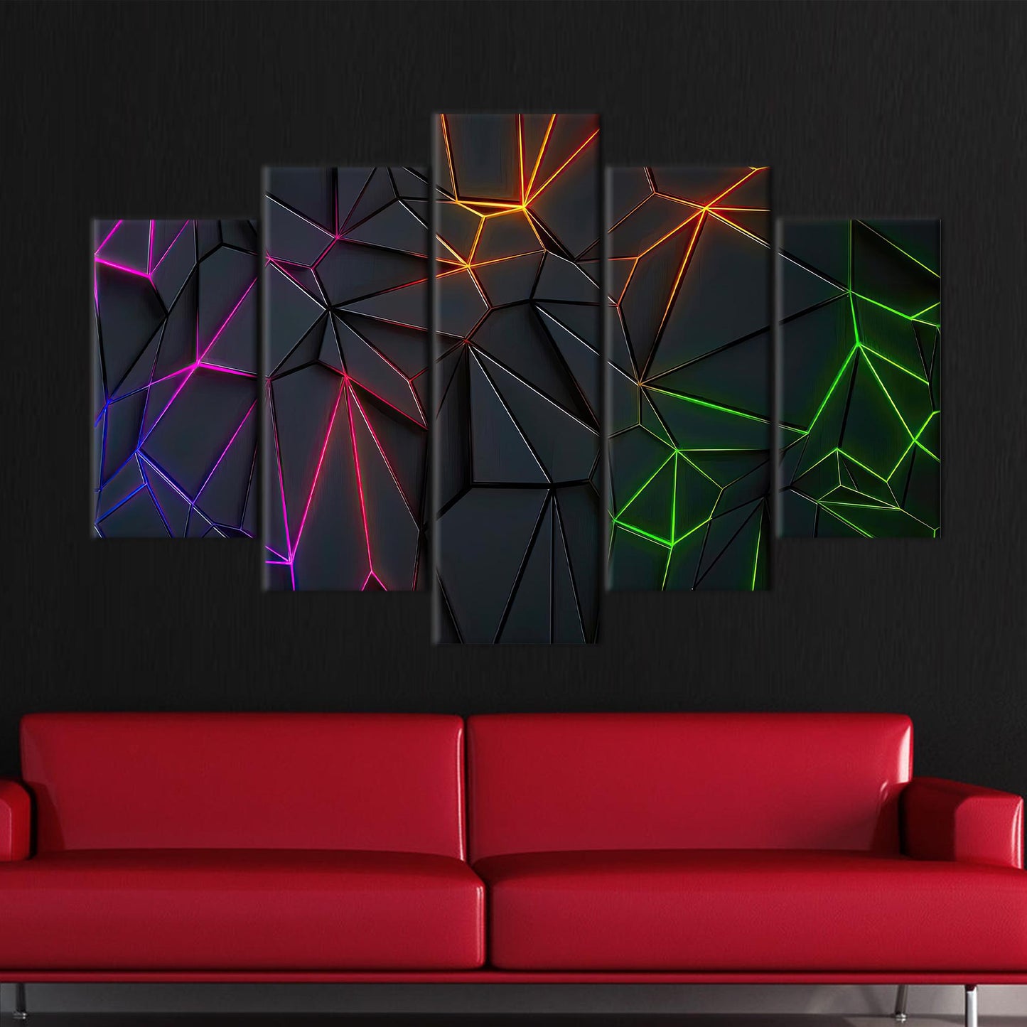 Geometric Pattern Gaming Bridesmaid Canvas Print