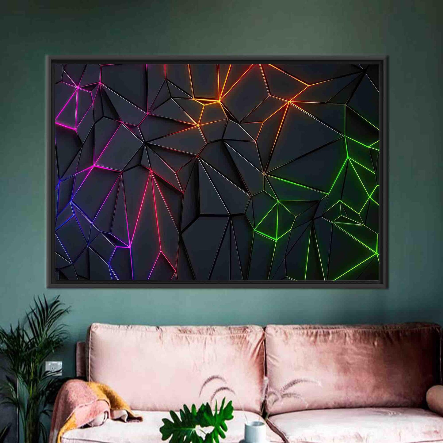 Geometric Pattern Gaming Bridesmaid Canvas Print