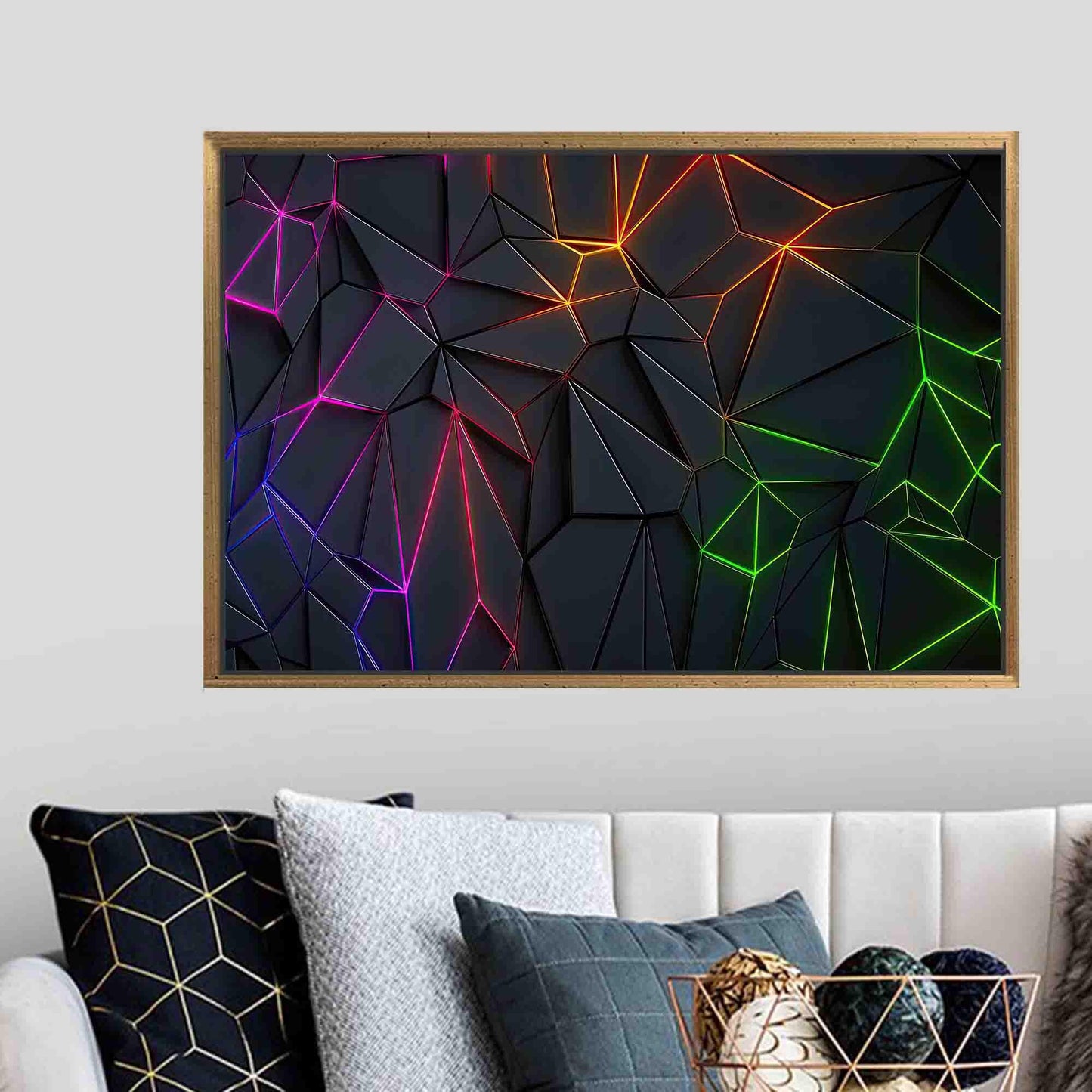 Geometric Pattern Gaming Bridesmaid Canvas Print