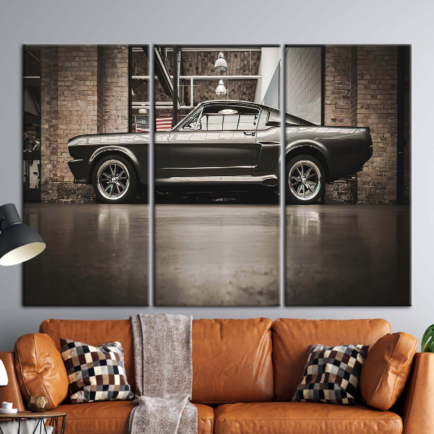 Vintage Ford Mustang Canvas Print - Classic Car Wall Art for Car Enthusiasts