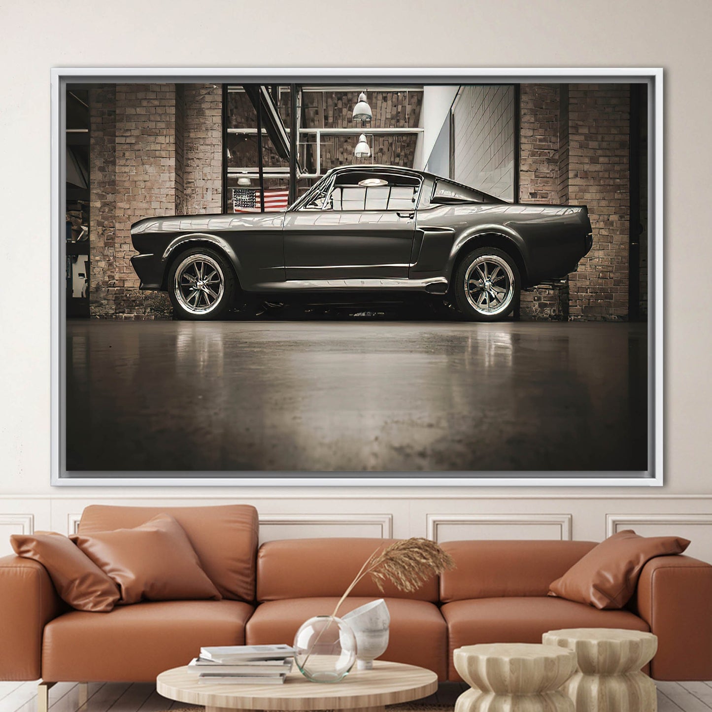 Vintage Ford Mustang Canvas Print - Classic Car Wall Art for Car Enthusiasts