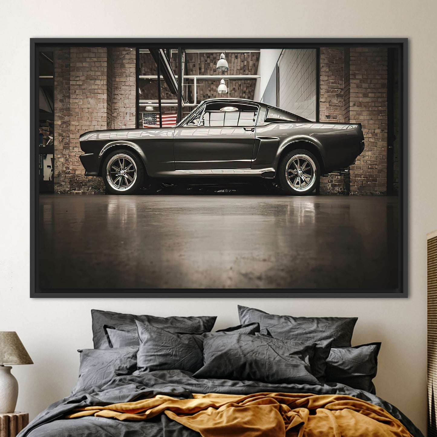 Vintage Ford Mustang Canvas Print - Classic Car Wall Art for Car Enthusiasts