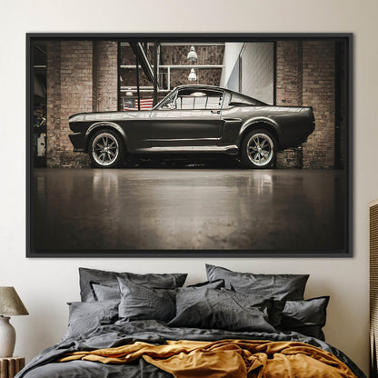 Vintage Ford Mustang Canvas Print - Classic Car Wall Art for Car Enthusiasts