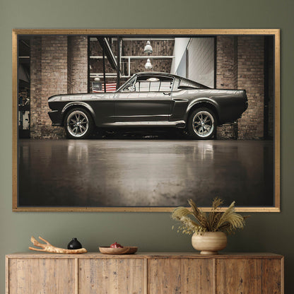 Vintage Ford Mustang Canvas Print - Classic Car Wall Art for Car Enthusiasts
