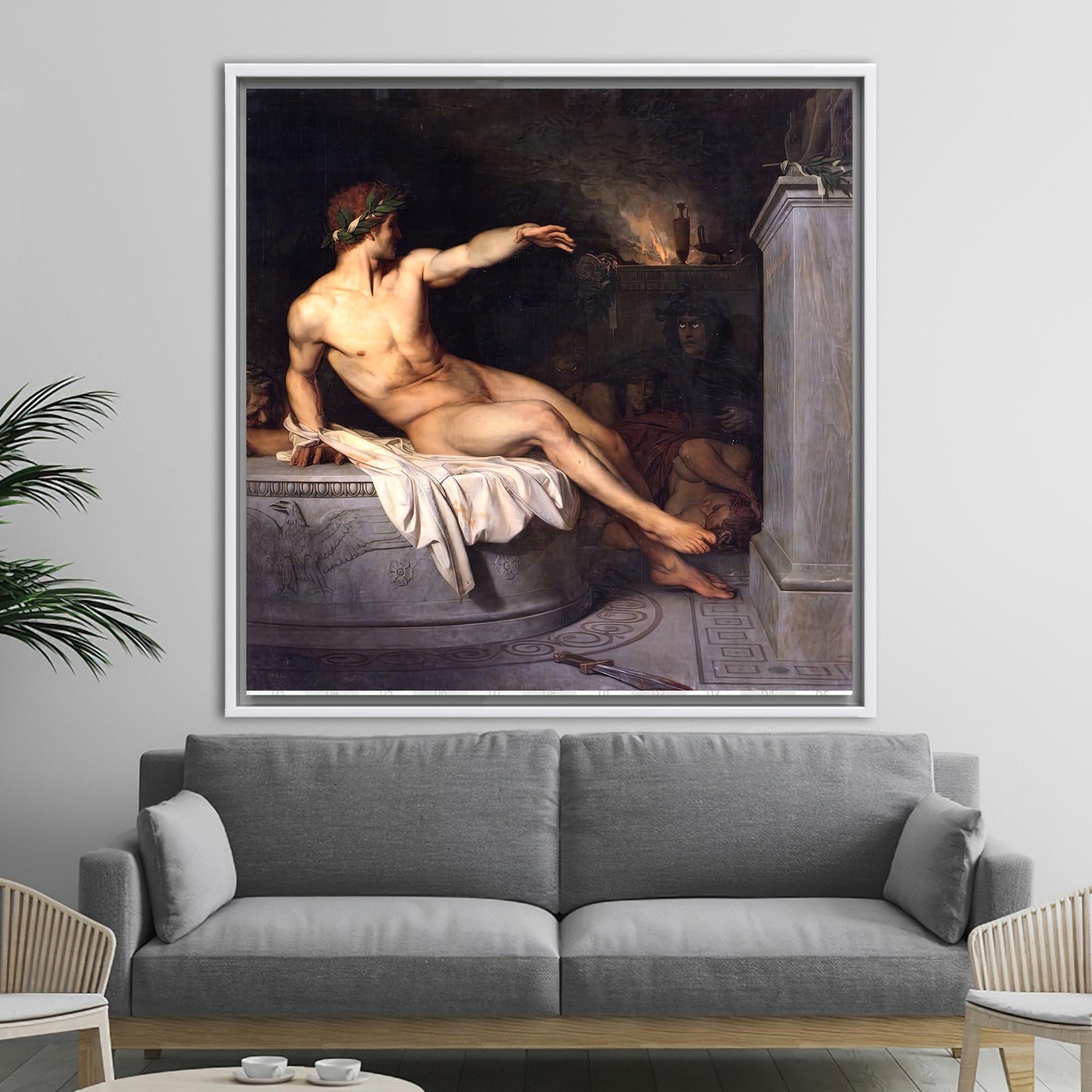 Vintage Alexandre Cabanel Naked Man Canvas Print