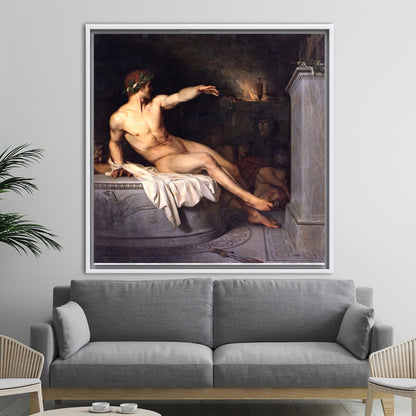 Vintage Alexandre Cabanel Naked Man Canvas Print