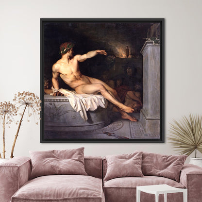 Vintage Alexandre Cabanel Naked Man Canvas Print