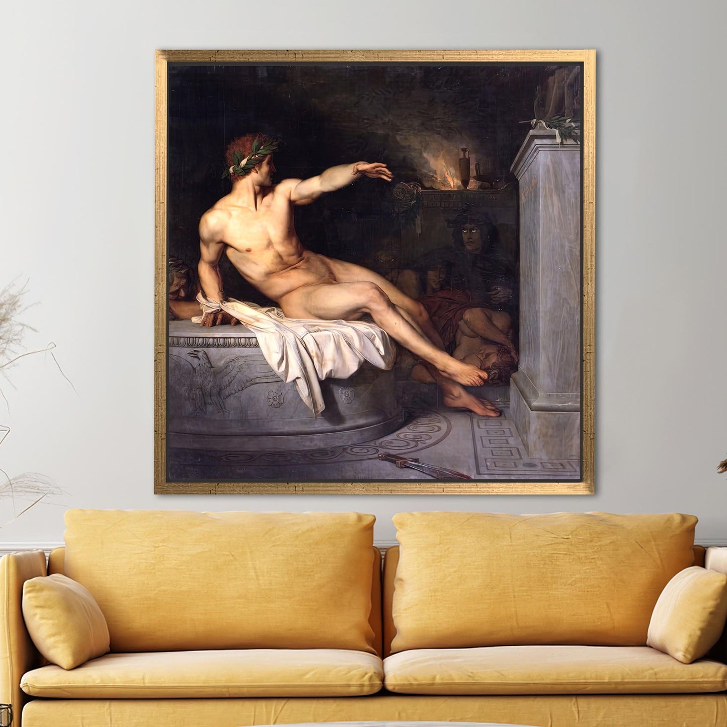 Vintage Alexandre Cabanel Naked Man Canvas Print