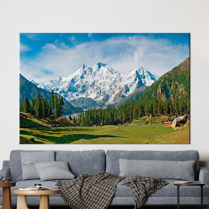 Nanga Parbat and Fairy Meadows Canvas Print