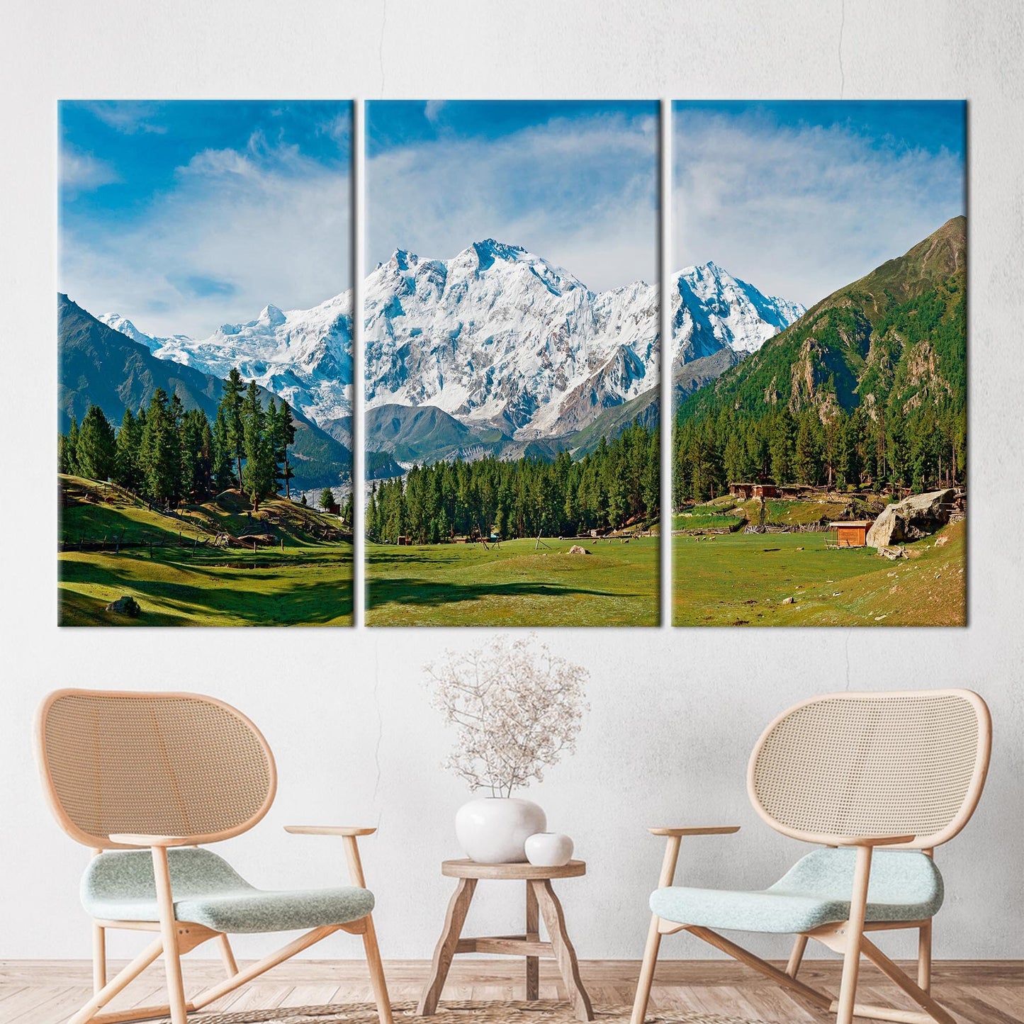 Nanga Parbat and Fairy Meadows Canvas Print