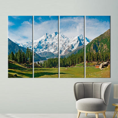 Nanga Parbat and Fairy Meadows Canvas Print