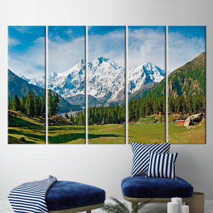Nanga Parbat and Fairy Meadows Canvas Print