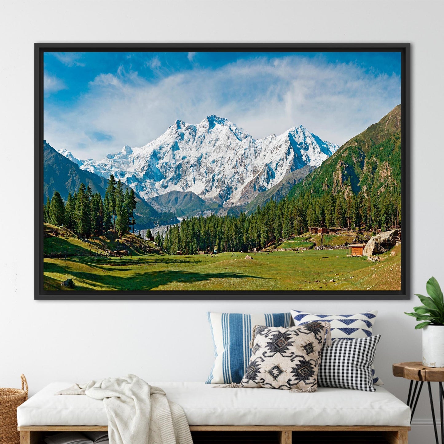 Nanga Parbat and Fairy Meadows Canvas Print
