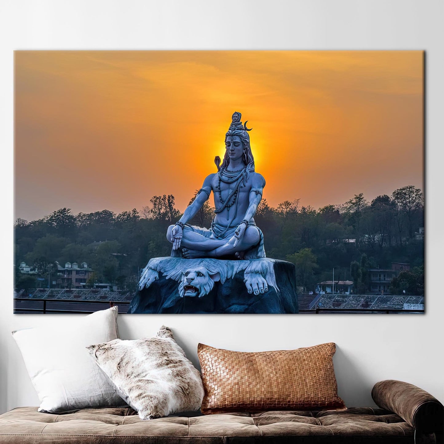 Buddha Indian Sunset Canvas Print