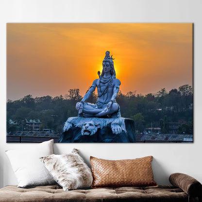 Buddha Indian Sunset Canvas Print