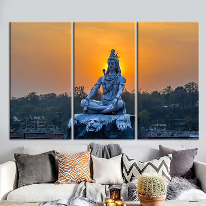 Buddha Indian Sunset Canvas Print